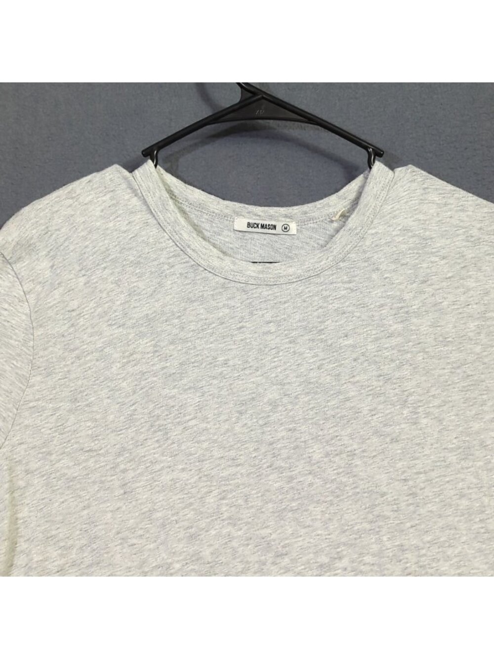 Buck Mason T-Shirt Men's M Gray Short Sleeve Curve Hem - Picture 3 of 9